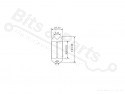 V-Slot dual wiel voor Creality/Openbuilds 3D printer zwart